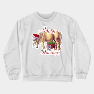 Happy Holidays Santa Pony Crewneck Sweatshirt